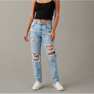 American Eagle Distressed Mom Jeans